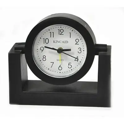 Kincaid Black Swivel Desktop Quartz Alarm Clock • $9.99