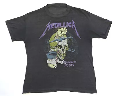 Metallica Vintage T Shirt 1980's Damaged Justice 1988 Tour Pushead Distressed • $500