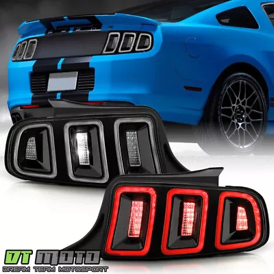 Clear Black Sequential LED Tail Lights For 2012-2014 Ford Mustang Set Left+Right • $235.99