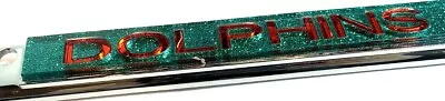 Miami Dolphins Laser Glitter  Chrome  License Plate Frame Man Cave Built Well  • $24.19