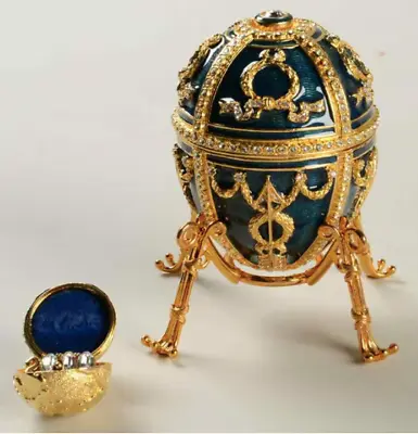 MINT CONDITION Limited Edition Faberge Millennium Egg Box Swarovski Crystal • $1300