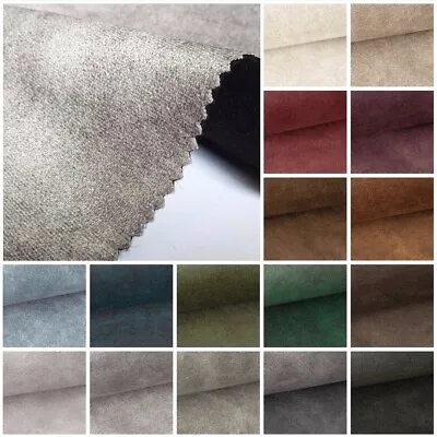 Micro Velour Upholstery Fleece Backing Microfibre Fabric Decor Country • £2.71