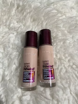 2 X Maybelline Age Rewind Foundation 120 Creamy  Ivory New Acc623acc699 • £14.10