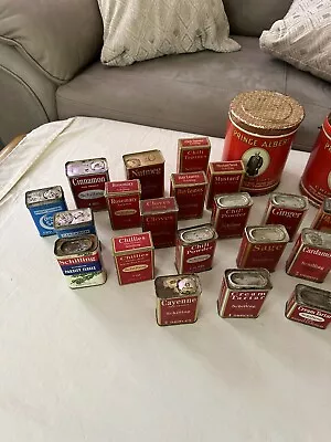 Vintage Schillings Spice Tins Lot • $400