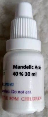 40 % Mandelic Acid 10 Ml ALCOHOL FREE - ORIGINAL Made In Poland • $7.99