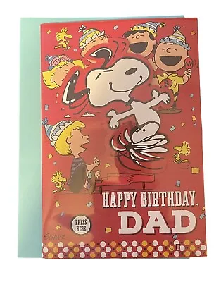 Hallmark Birthday Card Peanuts Snoopy Musical & Motion Dancing Snoopy (Dad) • $4.99