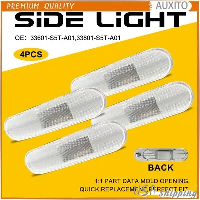 4PCS Clear Front+Rear Bumper Side Marker Light For 02-05 Honda Civic Si EP3 3DR • $30.39