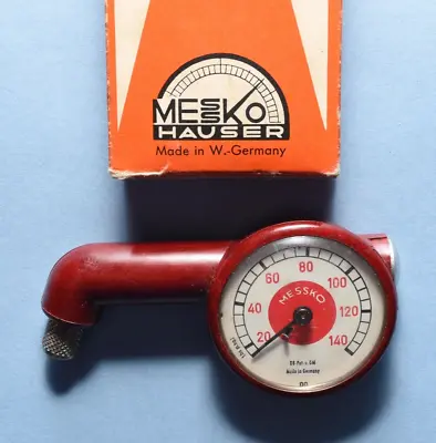 Messko Red Dot Bakelite Bicycle Tire Pressure Gauge 20-140 PSI • $150