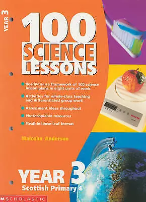 Anderson Malcolm : 100 Science Lessons For Year 3 (100 Scie Fast And FREE P & P • £3.65