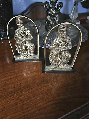 Vintage Brass Bookends Michelangelo Moses • $60