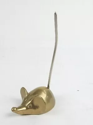 Vintage Brass Mouse Ring Holder/ Note Receipt/ Paper Weight Pre-owned • $12