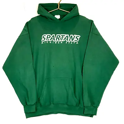 Vintage Michigan State Spartans Sweatshirt Hoodie Size 2XL Made In Usa Ncaa • $39.99