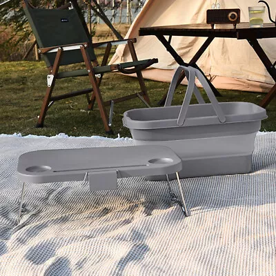 Large Camping Storage Box Table Collapsible Fold Basket ForPicnic Outdoor Travel • £11.95