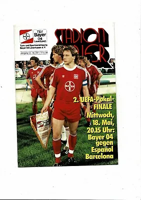£15 • Buy 1988 Leverkusen V Espanol UEFA Cup Final Football Programme