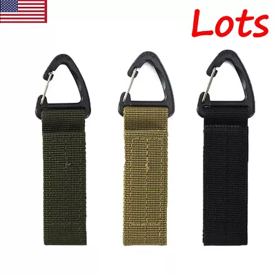 Tactical Molle Key Ring Gear Keeper Nylon Belt Keychain Webbing Key Clip Buckle • $5.69