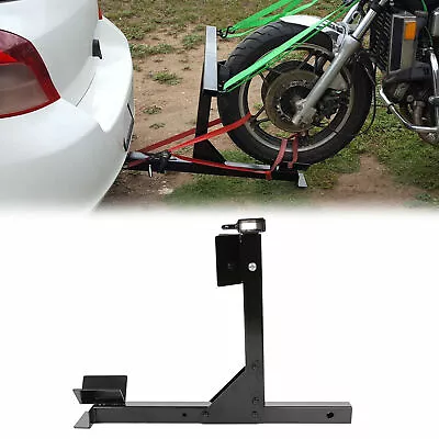 Motorcycle Trailer Carrier Tow Dolly Hauler Hitch Rack W/ FREE TIE-DOWN BAR • $75