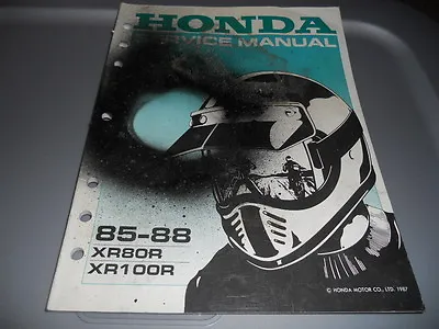 Honda Factory Service Repair Shop Manual 85-88 XR80R XR80 R XR100R XR100 R • $35.99