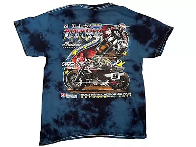 American Flat Track Finals T Shirt Mens Large Indian Motorcylce Tie Dye 2017 VTG • $9.99