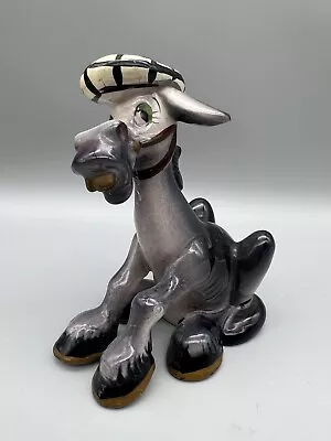 Vintage Ceramic Anthropomorphic Donkey Wearing Hat Figurine Goofy Teeth Japan 5  • $24.99