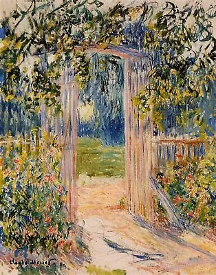 1881 The Garden Gate By Claude Monet Art Painting Print • $12.99