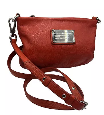 Marc By Marc Jacobs Classic Q Percy Red Pebbled Leather Crossbody Handbag • $55