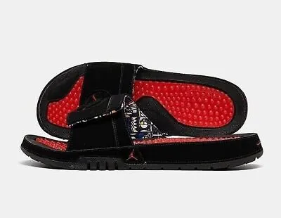 Nike Jordan Hydro VIII Retro Slide FD7674-001 Playoff Black University Red Men's • $65