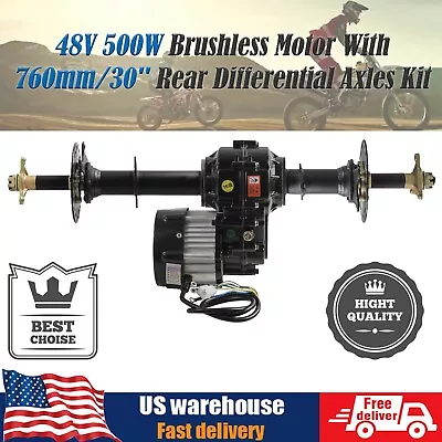 48V 500W Differential Electric Motor 30  Rear Axle Kit For Go Kart Golf Cart ATV • $309.39