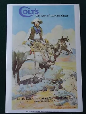 Colt Revolvers Advertising Poster Frank E. Schoonover Cowboy On Horseback • $7.50