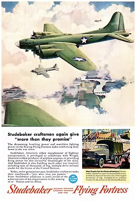 Studebaker Flying Fortress Aerial Buy War Bonds Wartime C1940 Print Ad 6.75 X10  • $10.99