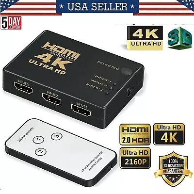 1080P 3 Port HDMI Switch Switcher 3 In 1 Out Selector Splitter For HDTV TV BOX • $11.90