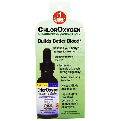 £29.65 • Buy ChlorOxygen Concentrated Liquid Chlorophyll 29.6ml | Detoxification Clean Blood