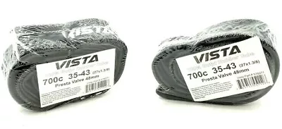 2-PACK Vista Bicycle Tire Tube 700 X 35-43 / 27 X 1-3/8 48mm Presta Valve PAIR • $13.81