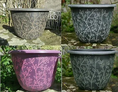 Large Round Plastic Plant Pot Flower Pot Garden Planters Indoor Outdoor 31cm  • £11.99