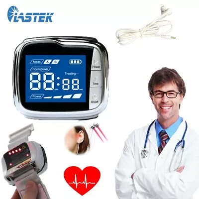 LASTEK 650nm Laser Watch Therapy Device With Ear+Nasal Accessory Home Medical US • $135.99