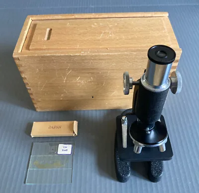 Vintage Hobby Microscope With Slides Original Box 3 Magnifications Unbranded • $30