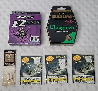 Maxima Ultragreen One Shot Fishing Line Spiderwire EZ Mono Trout Leaders ETC  • $21.99