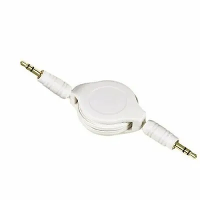 Gold 3.5mm Retractable Aux Line In Jack Audio Car Cable Lead For IPhone IPod MP3 • £2.49