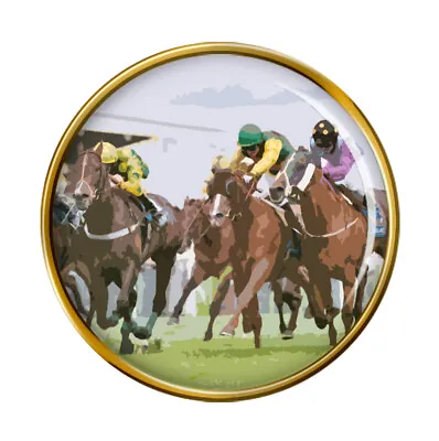 Horse Racing Pin Badge • £5.50