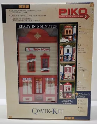 PIKO  BOOK WORM  BOOK SHOP  STORE G Scale Building Qwik Kit # 62724  New In Box • $129.99