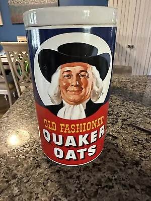 Old Fashioned Quaker Oats Ceramic Cookie Jar Canister Regal China Cookie Recipe • $30