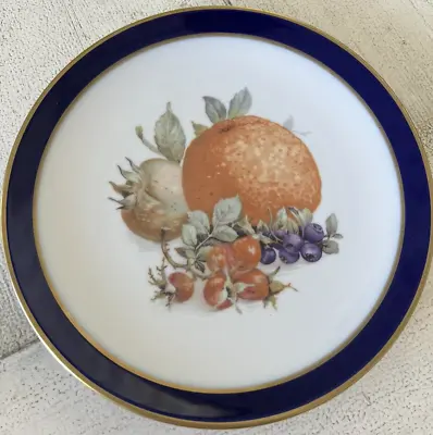 Vintage ECHT COBALT Bavaria Schumann Arzberg E&R BOUNTIFUL Plate  • $20