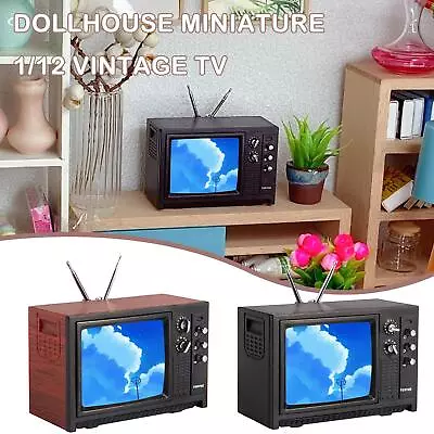 Mini  Miniature Vintage TV Television Set Furniture Accessories  NICE • $2.69