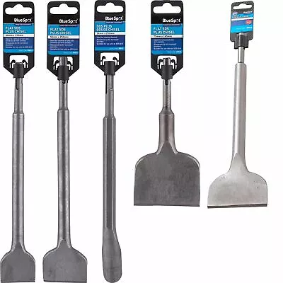 Bluespot SDS Plus Drill Chisels Masonry Bit Set Gouge Cranked Flat 14mm - 80mm • £6.49