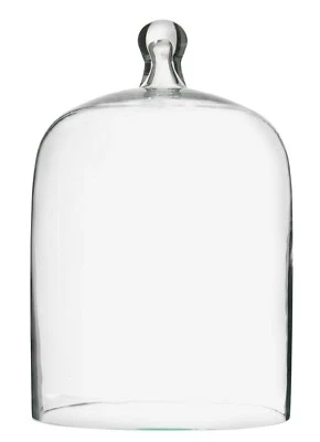 £18 • Buy Large Clear Glass Cloche Display Dome, Tall Bell Jar, Food Cover, Kitchen Garden
