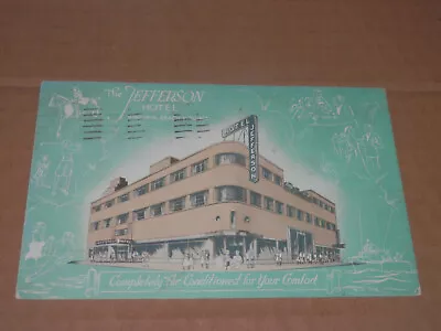 Virginia Beach Va - 1950's Postcard - The Jefferson Hotel - Norfolk • $5