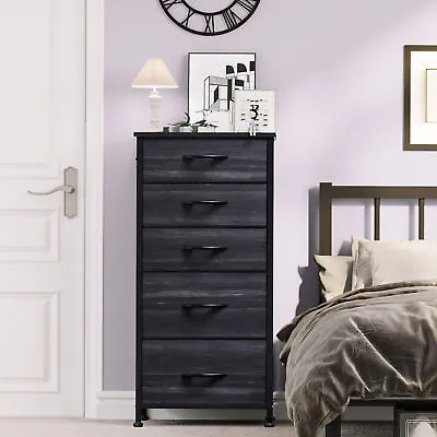 TAUS Dresser 5 Drawers - Furniture Tall Storage Organizer Unit For Bedroom • $43.90