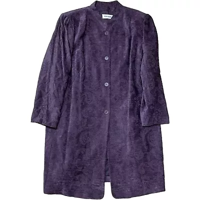 Windsmoor Coat 18 Purple Velvet Paisley Mandarin Nehru Collar Occasion Wedding  • £28