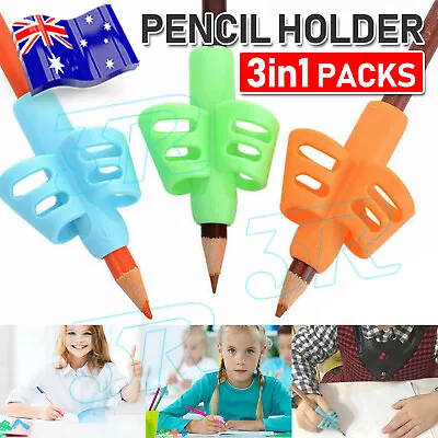 Children Pencil Hold Writing Holder Two-finger Aid Grip Posture Correction Tools • $4.85