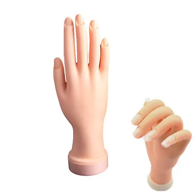 Fingers Fake Manicure Practice Hand Right Plastic Model DIY Prosthetic For Nails • £10.51