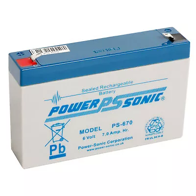 £9.65 • Buy 6v 7ah Battery Rechargeable Lead Acid  6 Volt 7 Amp Toy Cars, Alarms